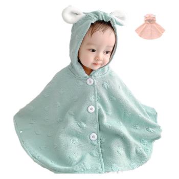 Colorland-小耳朵披風外套 寶寶披風 嬰兒斗篷 造型外套