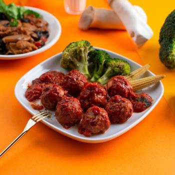 【蘭揚食品】義式番茄素肉丸200G-植物肉-料理包加熱即食(全素/素食/蔬食)
