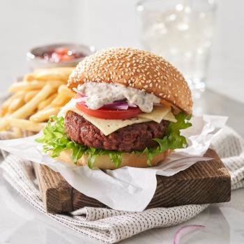 【蘭揚食品】維根世代漢堡226g(分2片)/盒-植物肉-料理包加熱即食(全素/素食/蔬食)