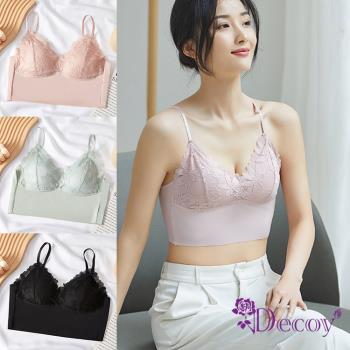 Decoy 性感蕾絲 涼感無鋼圈內衣運動背心 3色可選