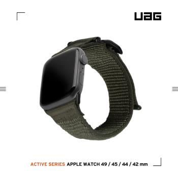 UAG Apple Watch 42/44/45/49mm 時尚尼龍錶帶V2-軍綠