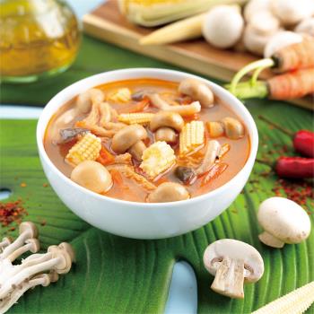 【蘭揚食品】泰式酸辣蘑菇湯300G-湯品-料理包加熱即食(全素/素食/蔬食)
