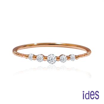 ides愛蒂思 日系輕珠寶14K玫瑰金系列鑽石戒指/優雅