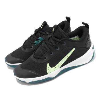Nike 排球鞋 Omni Multi-Court GS 大童鞋 女鞋 黑 綠 室內運動鞋 羽桌球 DM9027-003