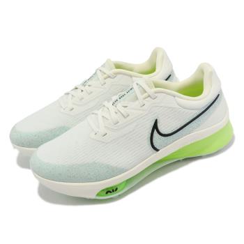 Nike 高爾夫球鞋 Air ZM Infinity Tour Next% 男女鞋 寬楦 白 綠 氣墊 鞋釘 DM8446-131