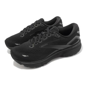 Brooks 慢跑鞋 Ghost 15 D 女鞋 寬楦 黑 全黑 緩震 路跑 馬拉松 運動鞋 魔鬼系列 1203801D020