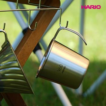 【HARIO】V60戶外旅行露營登山用金屬不鏽鋼堆疊杯 (320ml) O-VSM-30-HSV(露營野餐咖啡杯 戶外露營系列)