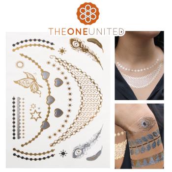 The One 歐美時尚金屬感紋身貼 大 -2-黛安娜