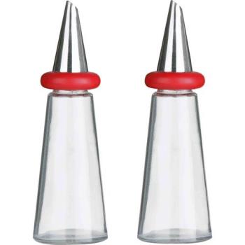 《Premier》玻璃油醋瓶2入(紅180ml)