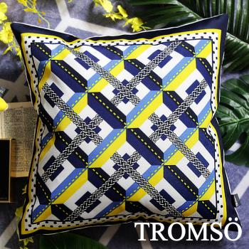 【TROMSO】奢華義大利棉麻抱枕-U184輝煌方摩登(44x44cm)