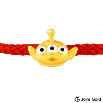 Disney迪士尼系列金飾 立體黃金編織手鍊-串串三眼怪款