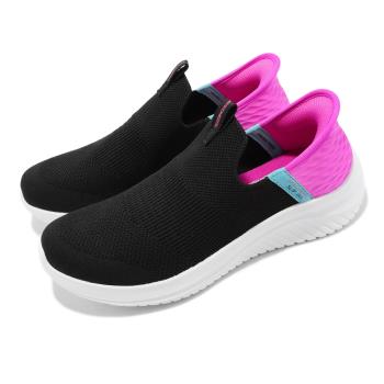 Skechers 休閒鞋 Ultra Flex 3 童鞋 中童 大童 女鞋 黑 桃粉色 套入式 健走 記憶鞋墊 303800LBKPK