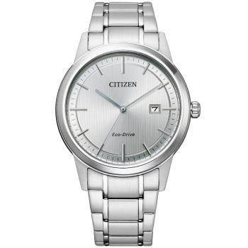CITIZEN星辰 光動能 簡約時尚腕錶-銀 AW1231-66A