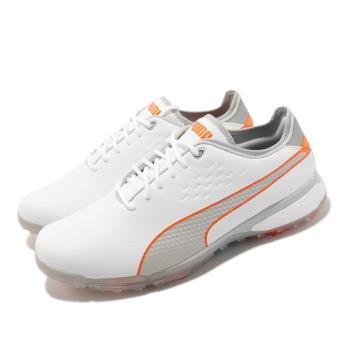 Puma 高爾夫球鞋 Proadapt 男鞋 白 橘灰 防水鞋面 穩定 高球 運動 低筒 19384903