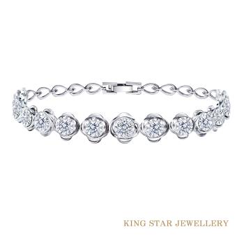 King Star 18K花意滿鑽鑽石手鍊
