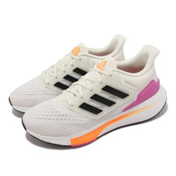 adidas 慢跑鞋 EQ21 Run 女鞋 白 橘 粉紅 基本款 環保再生材質 緩震 透氣 運動鞋 愛迪達 GY2208