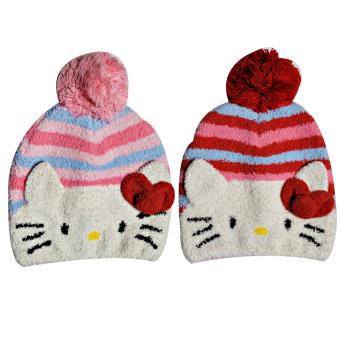 Hello Kitty 凱蒂貓, 保暖禦寒蝴蝶結兒童毛帽（冬季限定款）