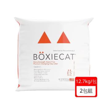BOXIECAT博識貓無粉塵黏土貓砂-紅色益生菌加強 28LB/12.7kg x 2包組