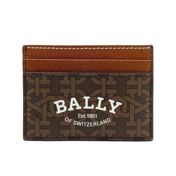 Bally Bhar 品牌logo標誌卡片夾 MLB003-咖