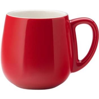 【Utopia】寬肚瓷製馬克杯(紅420ml)
