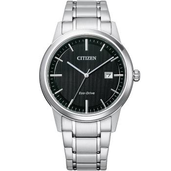 CITIZEN 星辰 簡約商務光動能腕錶-AW1231-66E