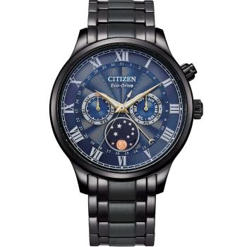 CITIZEN 星辰 Eco-Drive 極光月相時尚大錶面腕錶-AP1055-87L