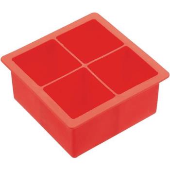 《BarCraft》四格方塊製冰盒(紅)