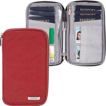 [TRAVELON]多功能旅遊護照包(玫瑰紅)