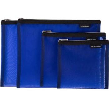 [TRAVELON]旅行收納網袋4件(藍)