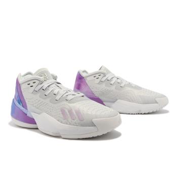 adidas 籃球鞋 D.O.N. Issue 4 J 大童鞋 女鞋 灰 紫 藍 渲染 Dream it 米契爾 HR1785