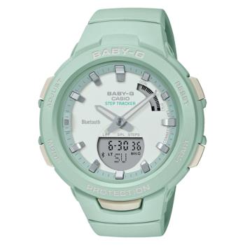 【CASIO 卡西歐】BABY-G 雙顯錶 女錶 橡膠錶帶 藍牙連結 綠色 防水100米 BSA-B100CS ( BSA-B100CS-3A )