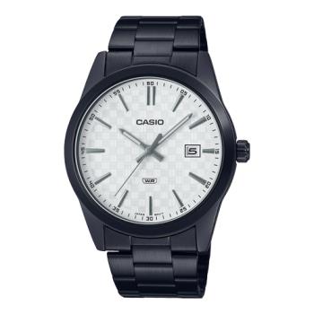【CASIO 卡西歐】男錶 簡約指針錶 不鏽鋼錶帶 白面 日期顯示 生活防水 MTP-VD03 ( MTP-VD03B-7 )