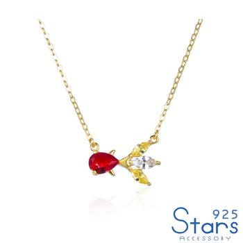 【925 STARS】純銀925閃耀水晶鋯石金魚造型項鍊 造型項鍊