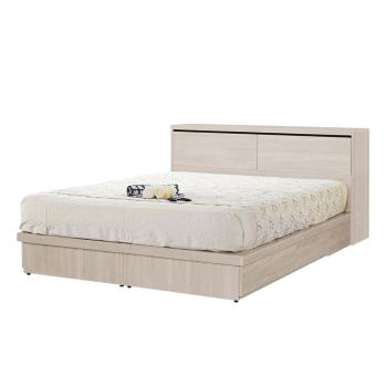 Boden-曼珊5尺雙人床組(加大空間床頭箱+四抽收納床底-不含床墊)