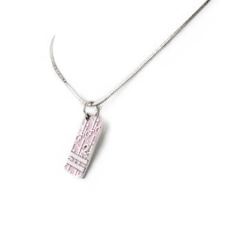 85成新【Christian Dior迪奧】吊牌logo粉紅色絕版琺瑯項鍊 飾品 展示品