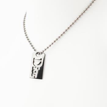 88成新【Christian Dior迪奧】字母logo圓珠鏈吊牌鏤空項鍊 飾品 展示品