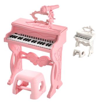 Colorland-兒童電子琴 37鍵鋼琴 贈麥克風/琴譜/座椅-USB供電/電持用電雙功能