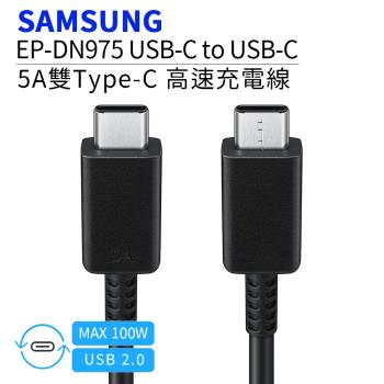 Samsung三星 雙Type-C(USB-C)5A高速原廠傳輸線/快充充電線(EP-DN975)