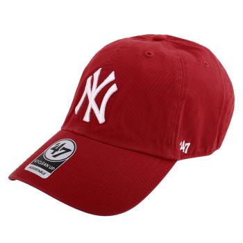 NEW ERA -洋基NY 品牌白色NY 繡線中性棒球帽(紅色)