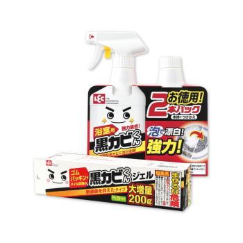 日本LEC激落君 除霉防潮掃除清潔組 (除霉泡泡噴霧瓶1瓶+補充瓶1瓶+除霉凝膠1盒)