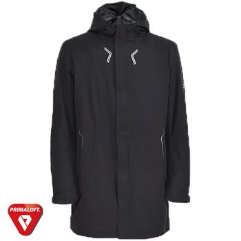 【SAMLIX 山力士】金牌PRIMALOFT兩件式男輕量化防水防風保暖大衣中長外套#86821(黑色)
