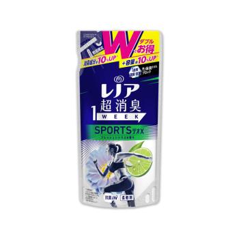 日本P&G蘭諾 運動衣物1Week超消臭香氛柔軟精補充包 440mlx1袋