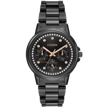 CITIZEN 黑美人的誘惑光動能時尚優質腕錶-黑-FD2047-58E