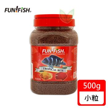 FUN FISH 養魚趣-觀賞性熱帶魚揚色飼料 小粒500g (適合一般中大型熱帶魚食用)