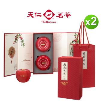 【天仁茗茶】蘋蘋安安普洱茶禮盒70g(附提袋)x2盒