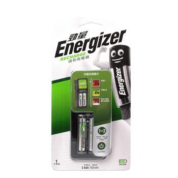 【Energizer 勁量】CH2PC4迷你 充電組-附4號2入700mAh充電電池(即買即用)