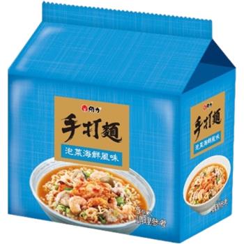 【維力】手打麵-泡菜海鮮袋麵(5包/袋)