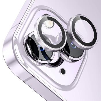 IN7 iPhone 14 /14 Plus金屬框玻璃鏡頭膜 手機鏡頭保護貼(1組2片)