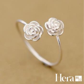  【Hera 赫拉】唯美玫瑰花精鍍銀戒指 H111122803