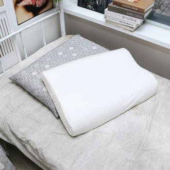 BuyJM 石墨烯遠紅外線護頸工學天然乳膠枕(附枕套) 超導能量枕 機能枕 曲線枕型 枕頭